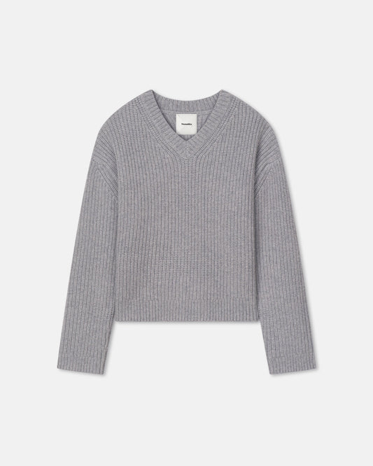 Morcar Merino and cashmere sweater - Light Grey | Nanushka