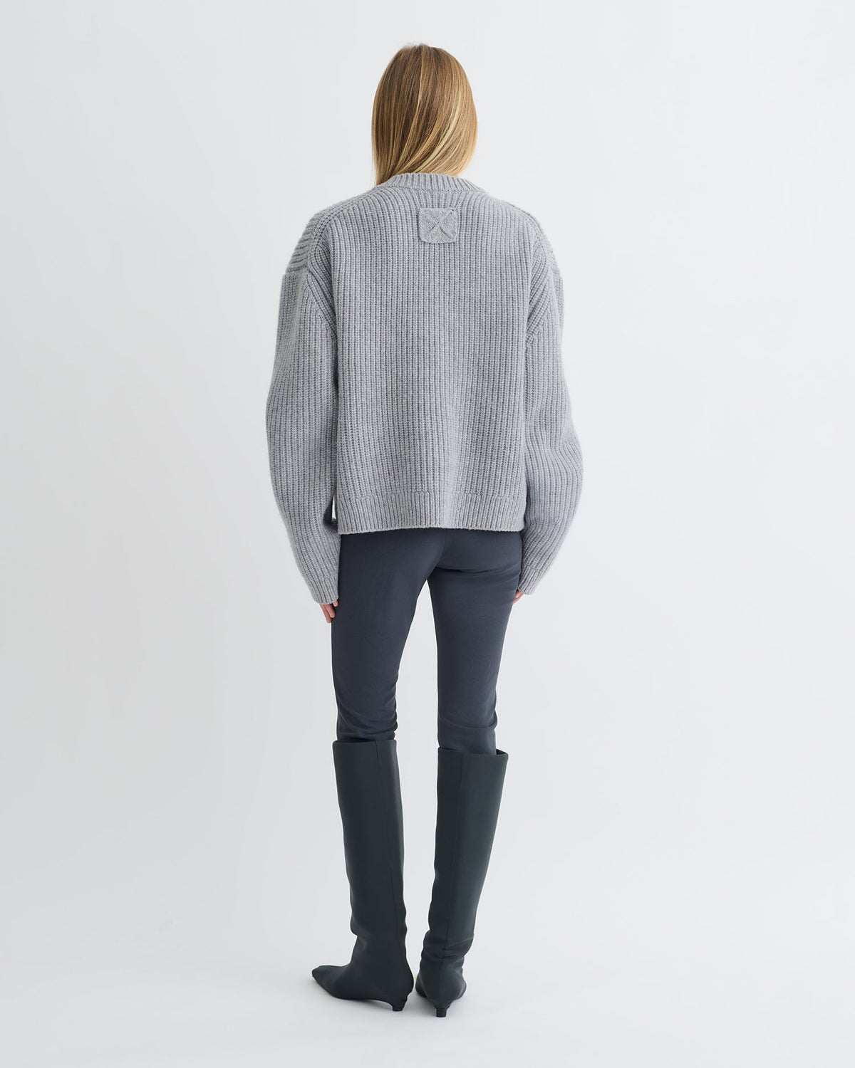 Morcar Merino and cashmere sweater - Light Grey | Nanushka