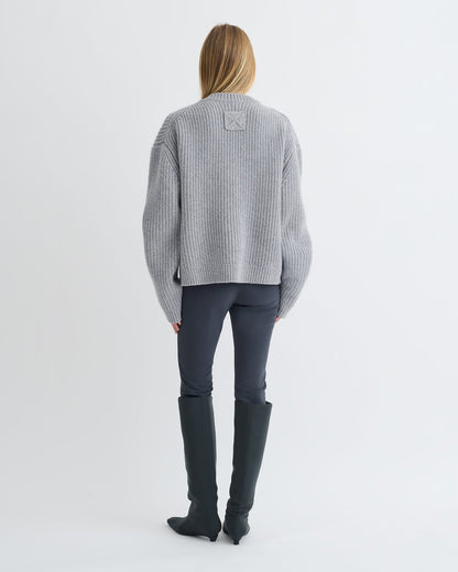 Morcar Merino and cashmere sweater - Light Grey | Nanushka