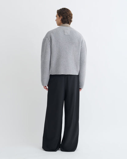 Morcar Merino and cashmere sweater - Light Grey | Nanushka