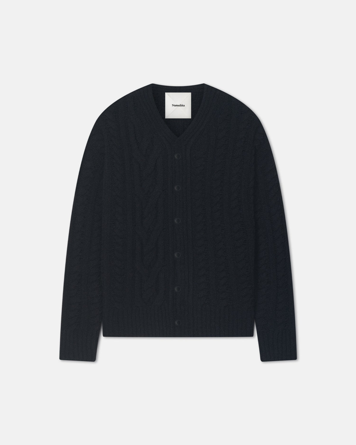 Berit Boucle cardigan - Black | Nanushka