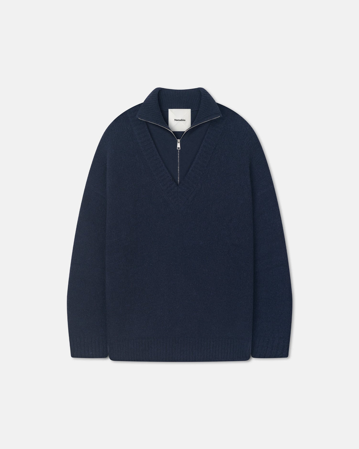 Kylen Brushed merino sweater - Navy | Nanushka