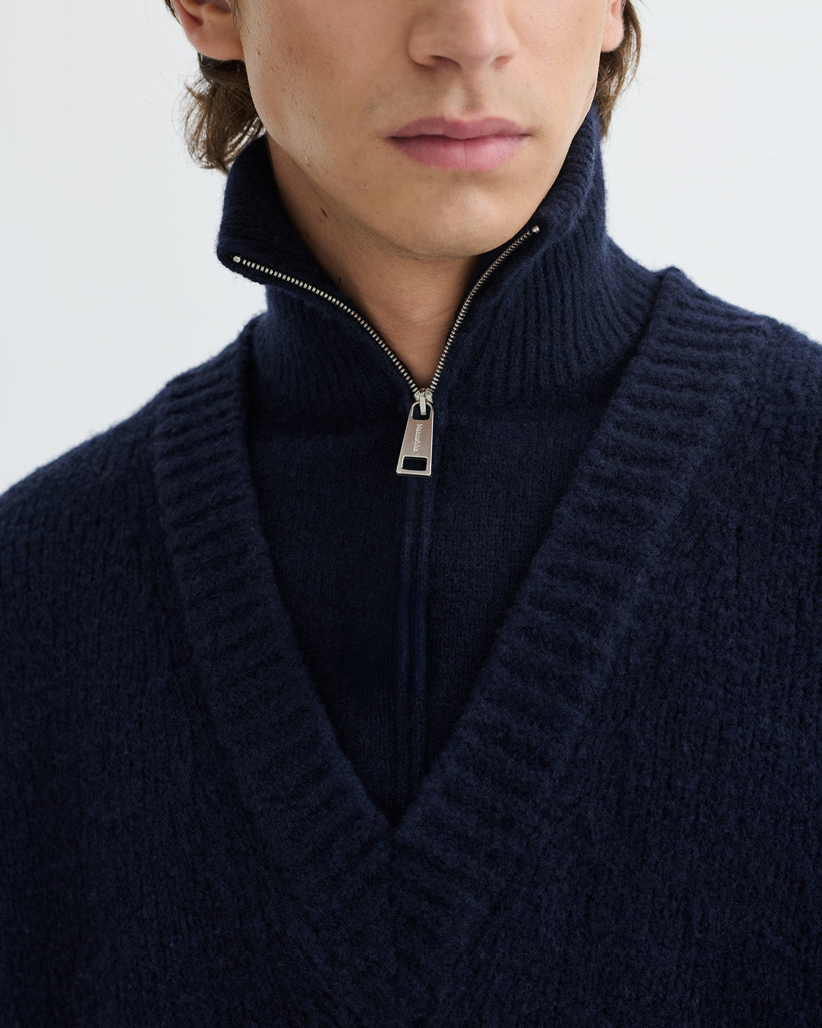 Kylen Brushed merino sweater - Navy | Nanushka
