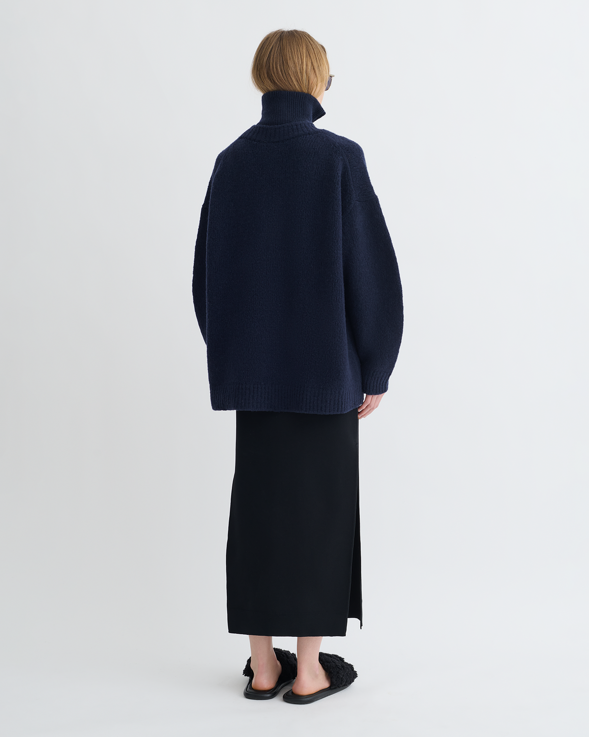 Kylen Brushed merino sweater - Navy | Nanushka