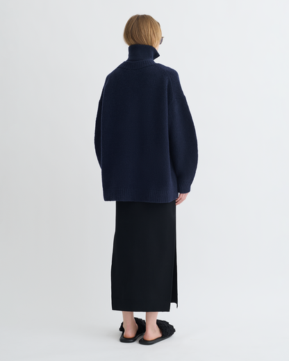 Kylen Brushed merino sweater - Navy | Nanushka