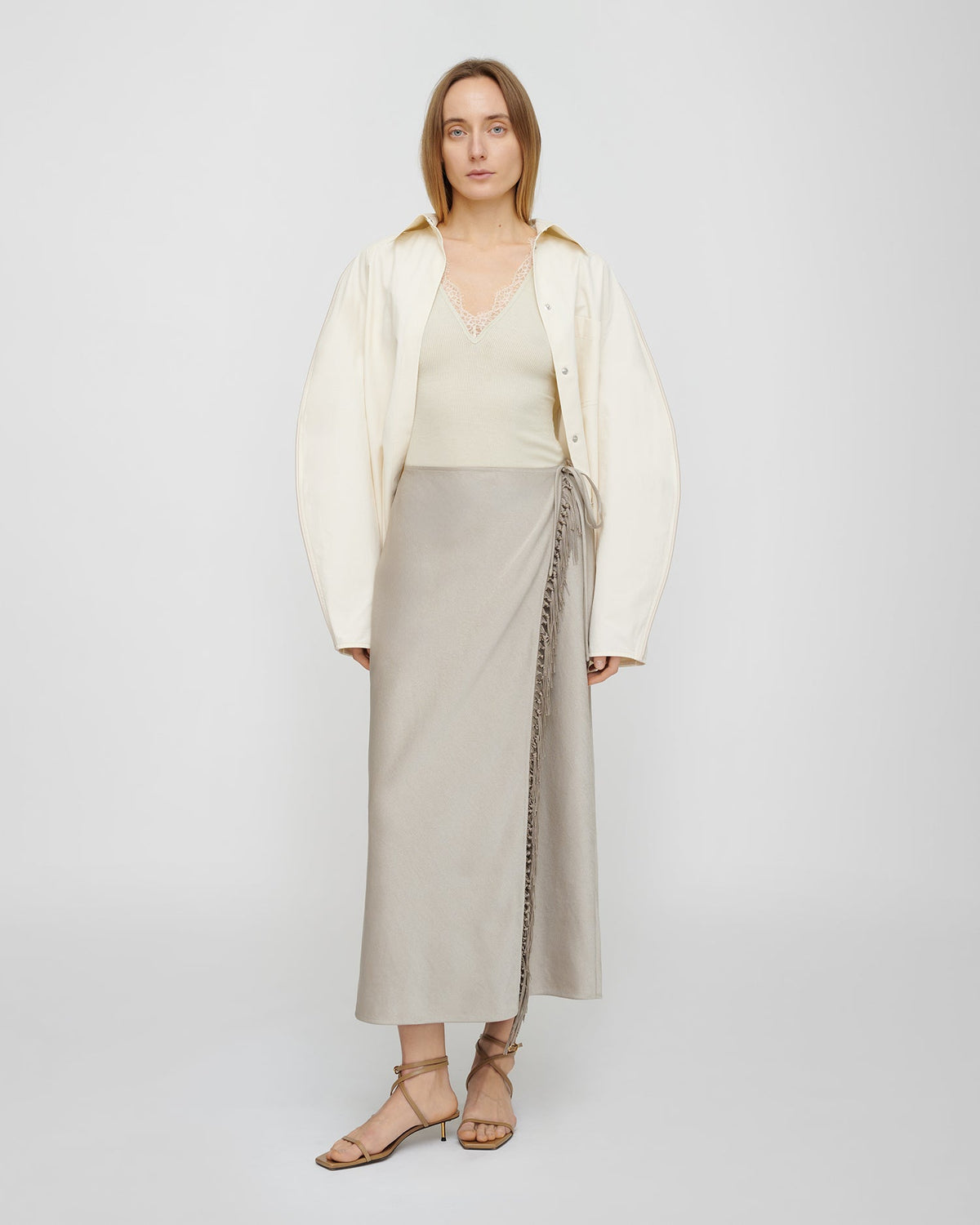 Gargi Midi skirt - Silver | Nanushka