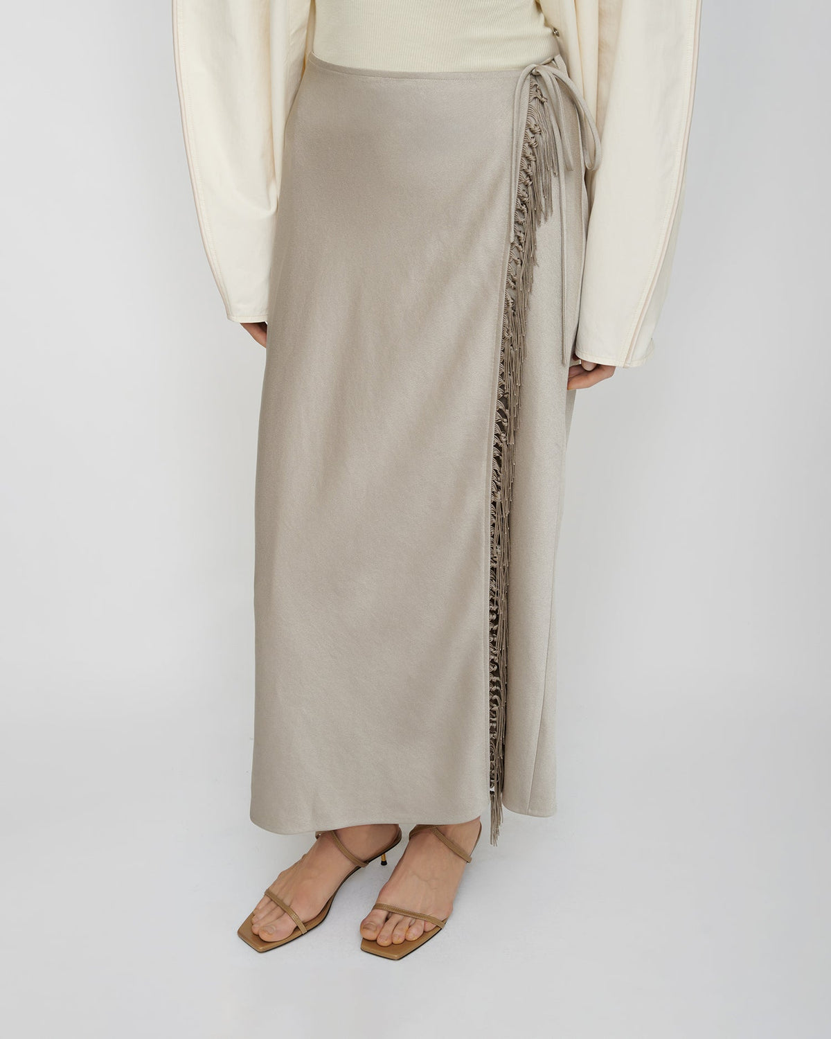 Gargi Midi skirt - Silver | Nanushka