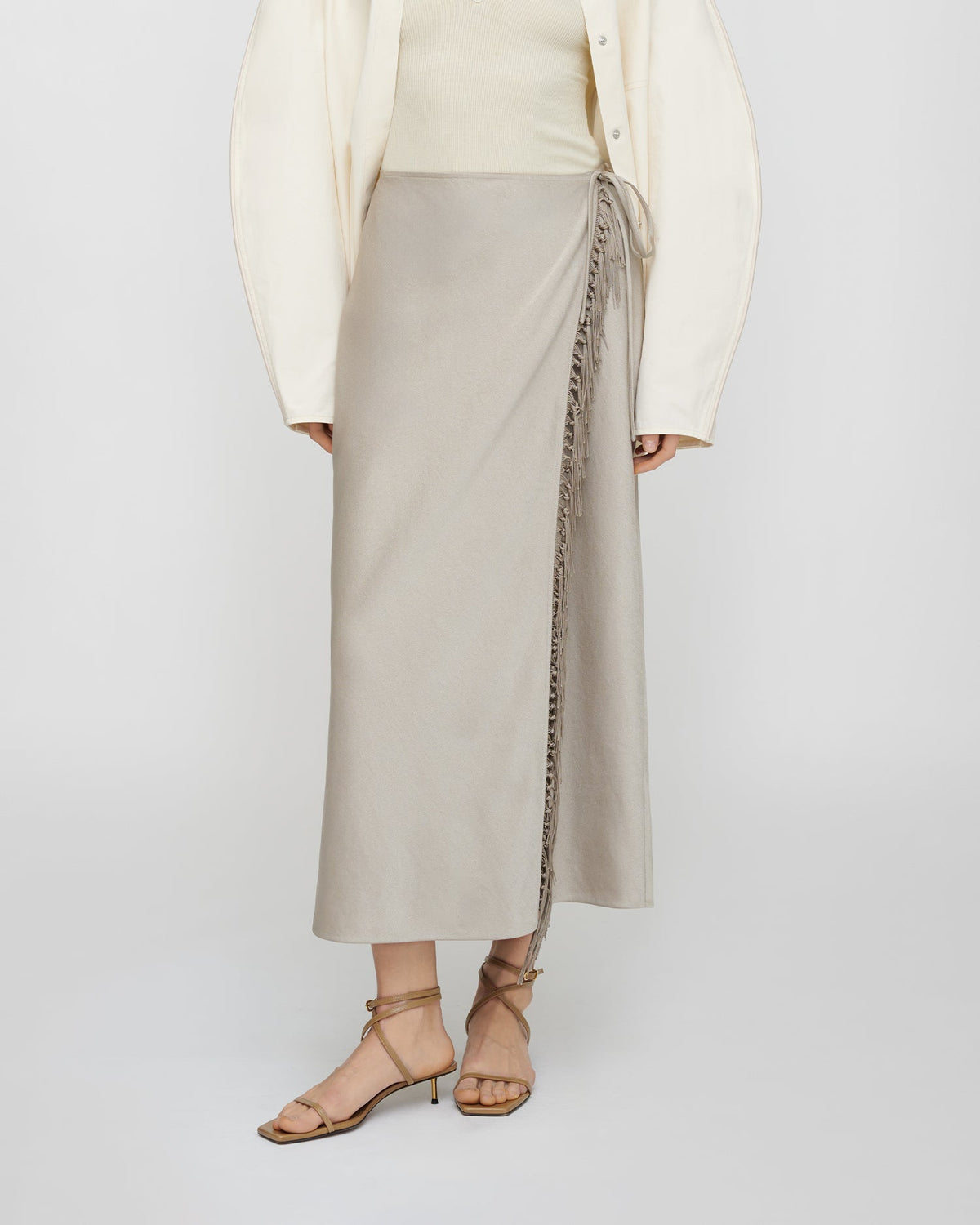 Gargi Midi skirt - Silver | Nanushka