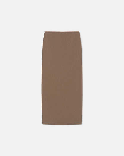 Nya Paper Jersey Midi Skirt - Brown | Nanushka