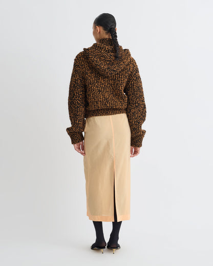Ciar Crepe Organza Mid-Length Skirt - Apricot | Nanushka