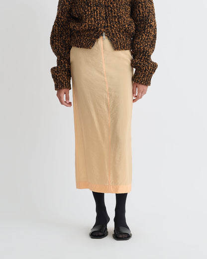 Ciar Crepe Organza Mid-Length Skirt - Apricot | Nanushka