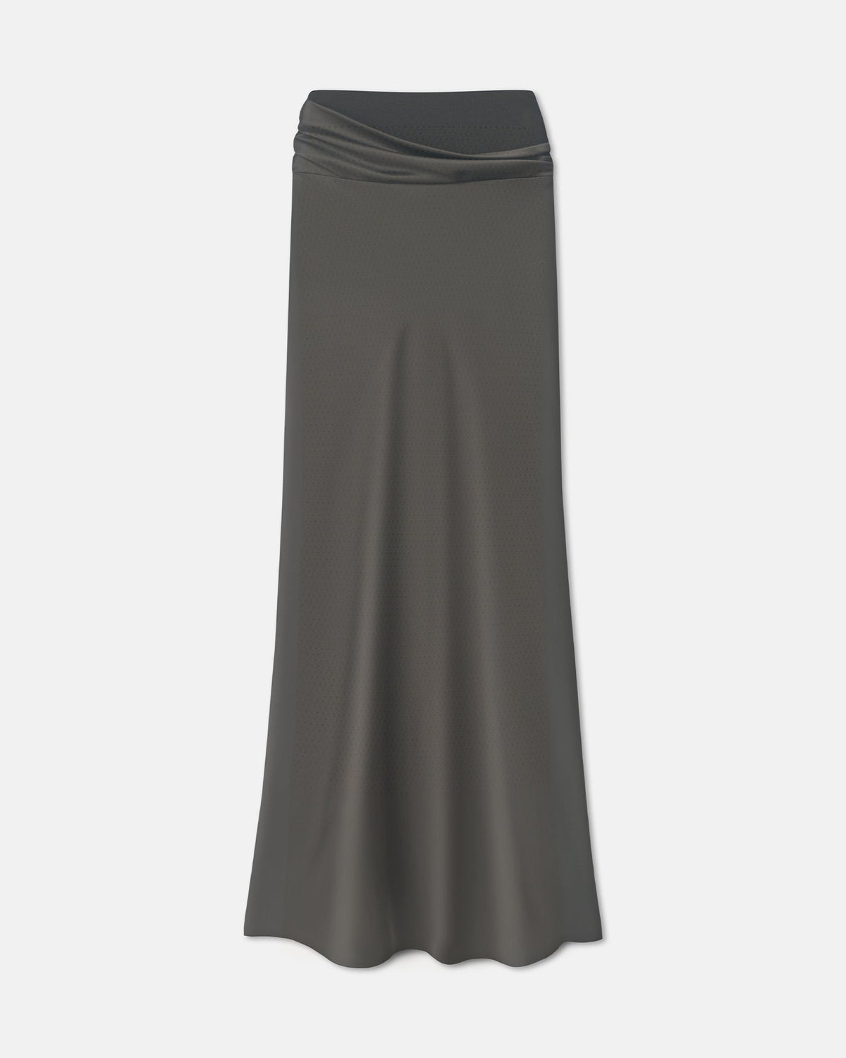 Letto Mesh Jersey and Slip Satin Skirt - Dark Green/Anthracite | Nanushka