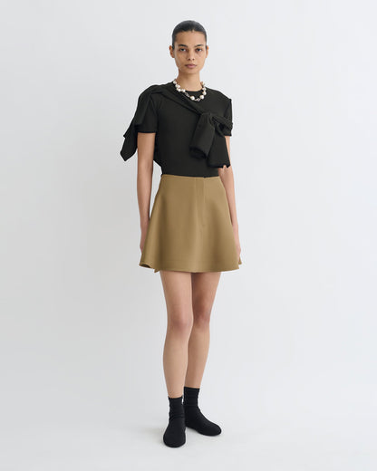 Tenna Tailored A-Line Mini Skirt - Brown | Nanushka