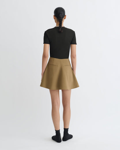 Tenna Tailored A-Line Mini Skirt - Brown | Nanushka