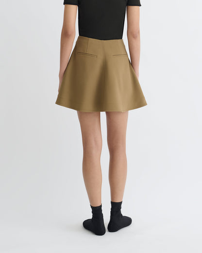 Tenna Tailored A-Line Mini Skirt - Brown | Nanushka