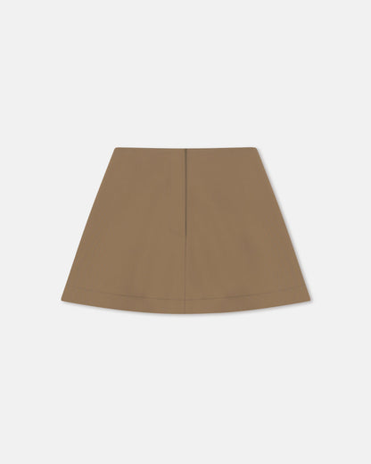 Tenna Tailored A-Line Mini Skirt - Brown | Nanushka