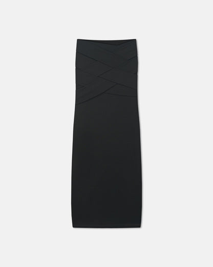 Shanda Draped Mesh Jersey Maxi Skirt - Anthracite | Nanushka