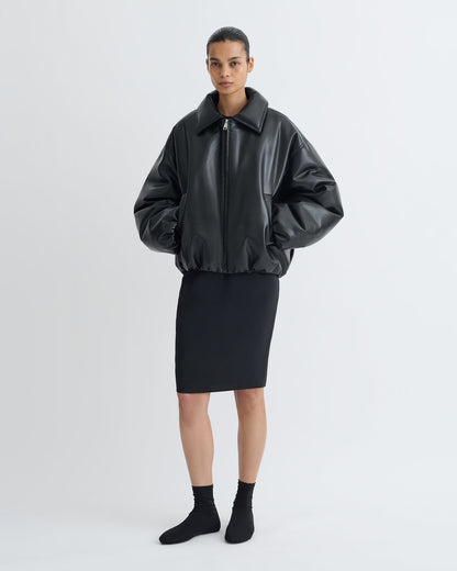 Kaiya Glass Poplin Skirt - Black | Nanushka