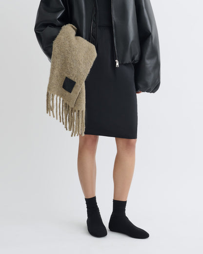 Kaiya Glass Poplin Skirt - Black | Nanushka