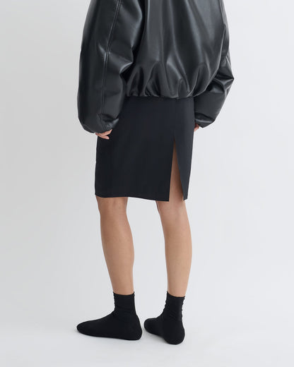 Kaiya Glass Poplin Skirt - Black | Nanushka