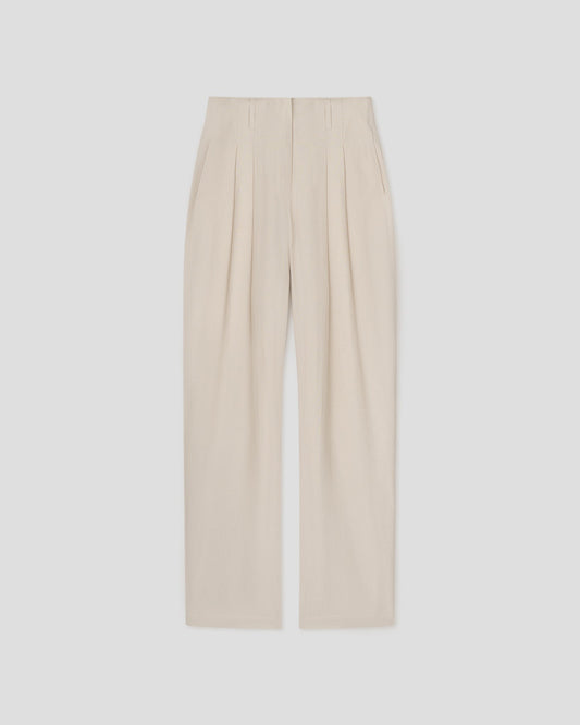 Hettie Barrel leg pants - Creme | Nanushka