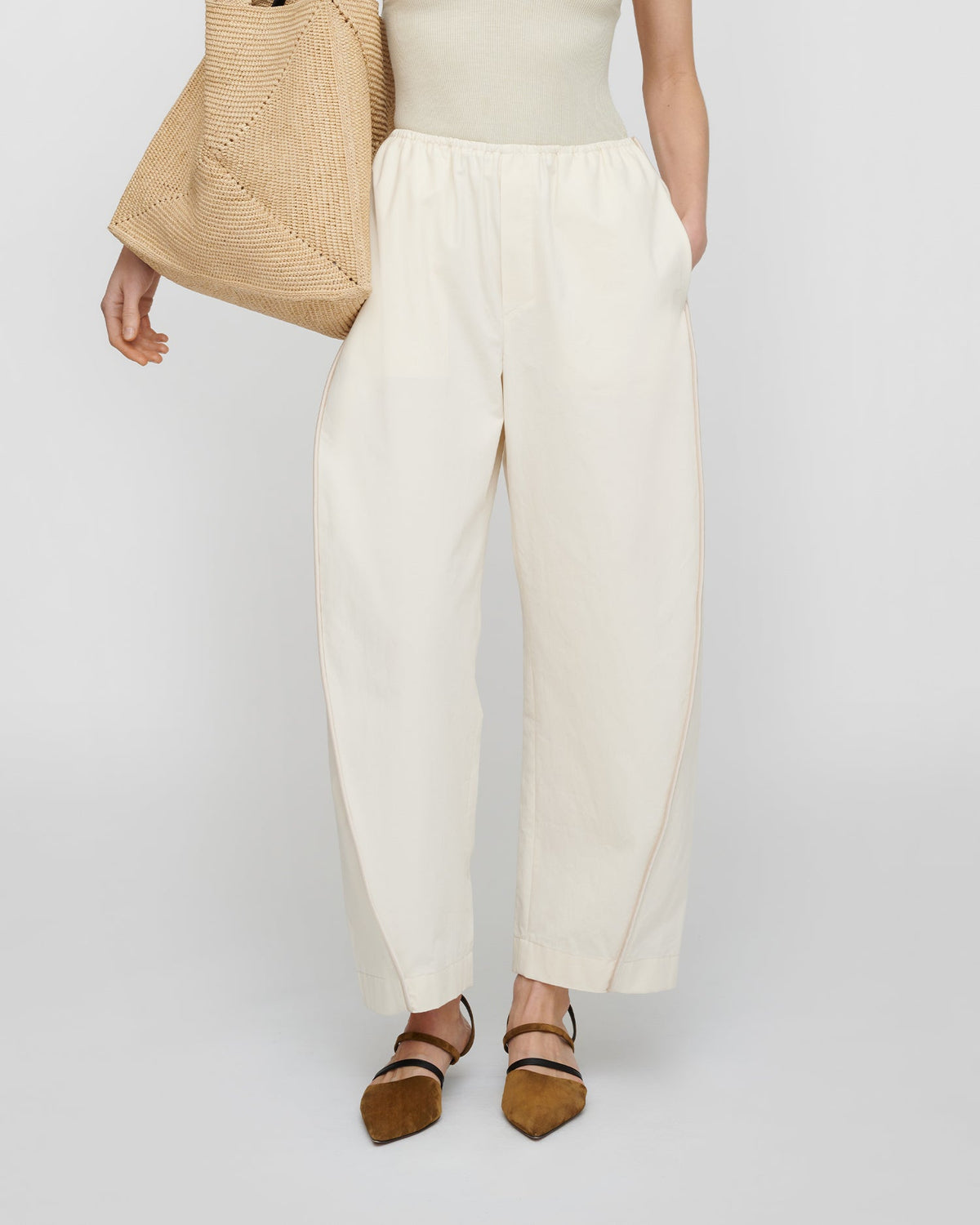 Oriana Pants - Creme | Nanushka