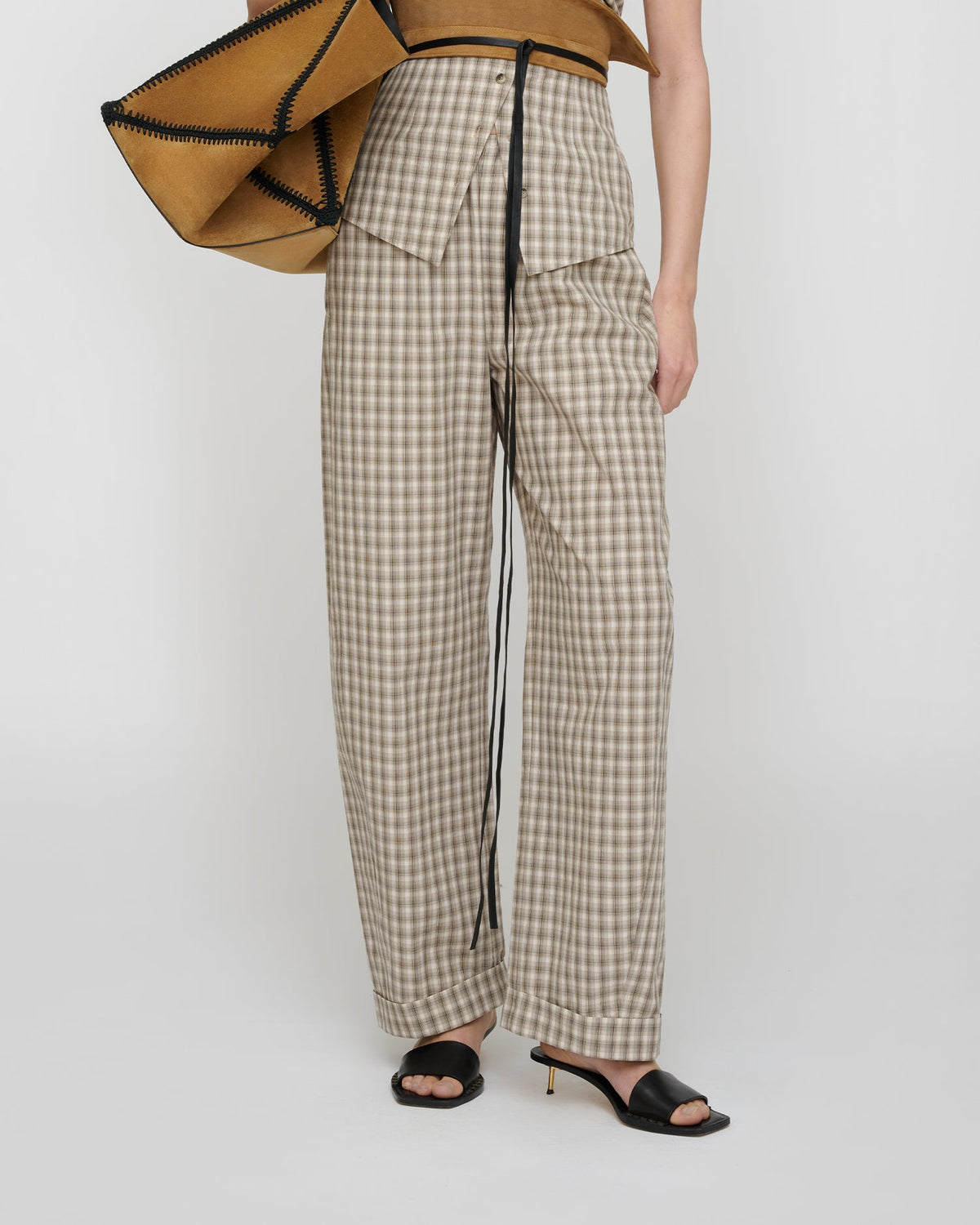 Yayoi Pants - Creme/Grey | Nanushka