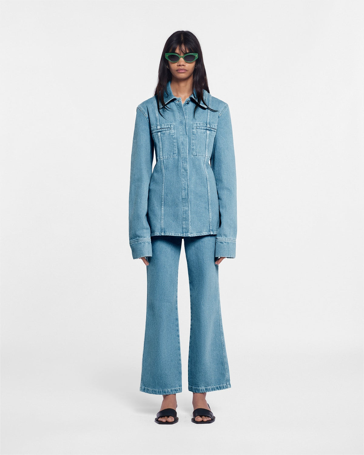 Zoey Cropped jeans - Eco Light Wash | Nanushka