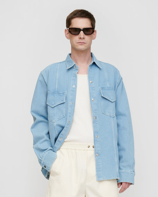 Tristo Denim overshirt - Eco Light Wash | Nanushka