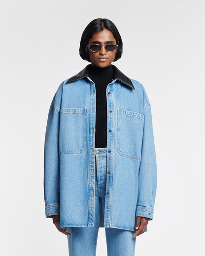 Beaux Denim shirt - Mid Blue | Nanushka