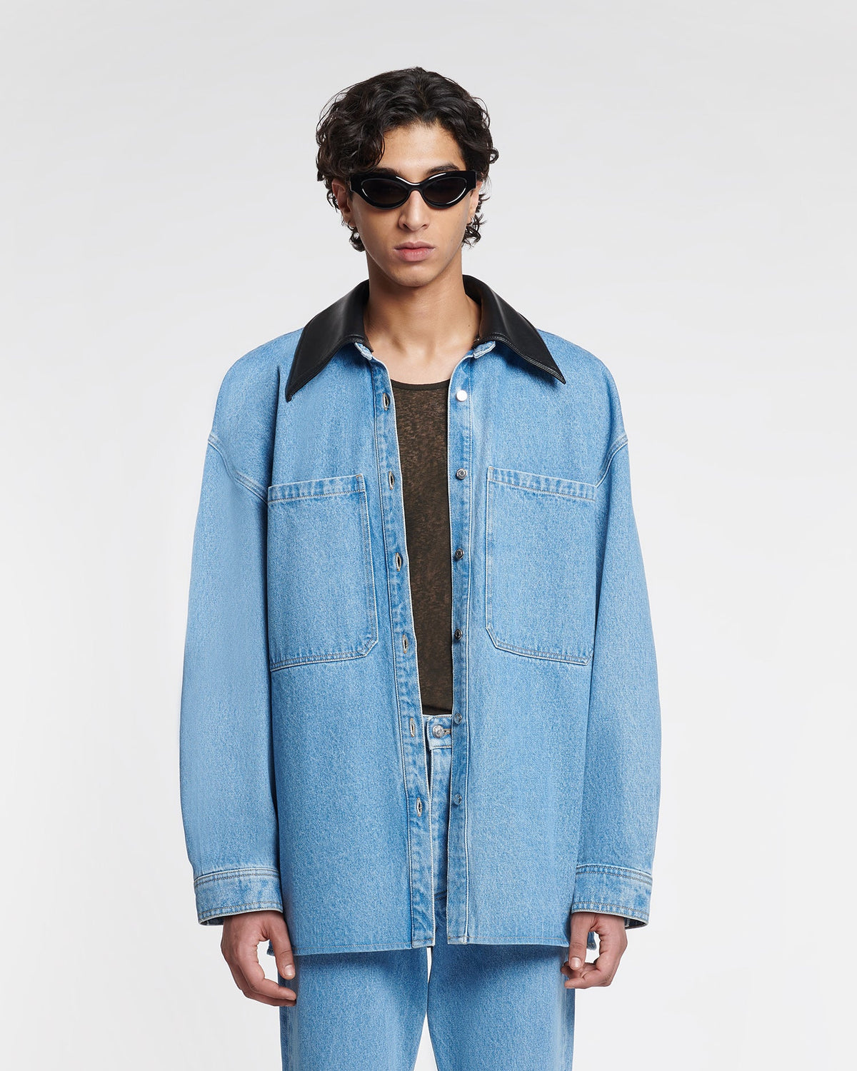 Beaux Denim shirt - Mid Blue | Nanushka