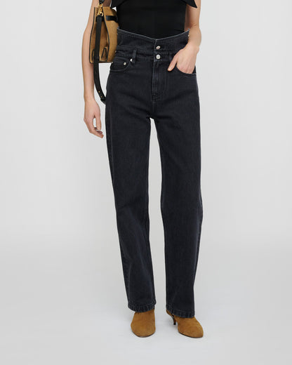 Akiva Jeans - Washed Black | Nanushka