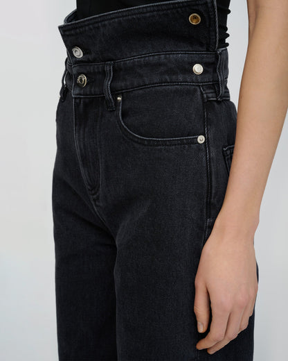 Akiva Jeans - Washed Black | Nanushka
