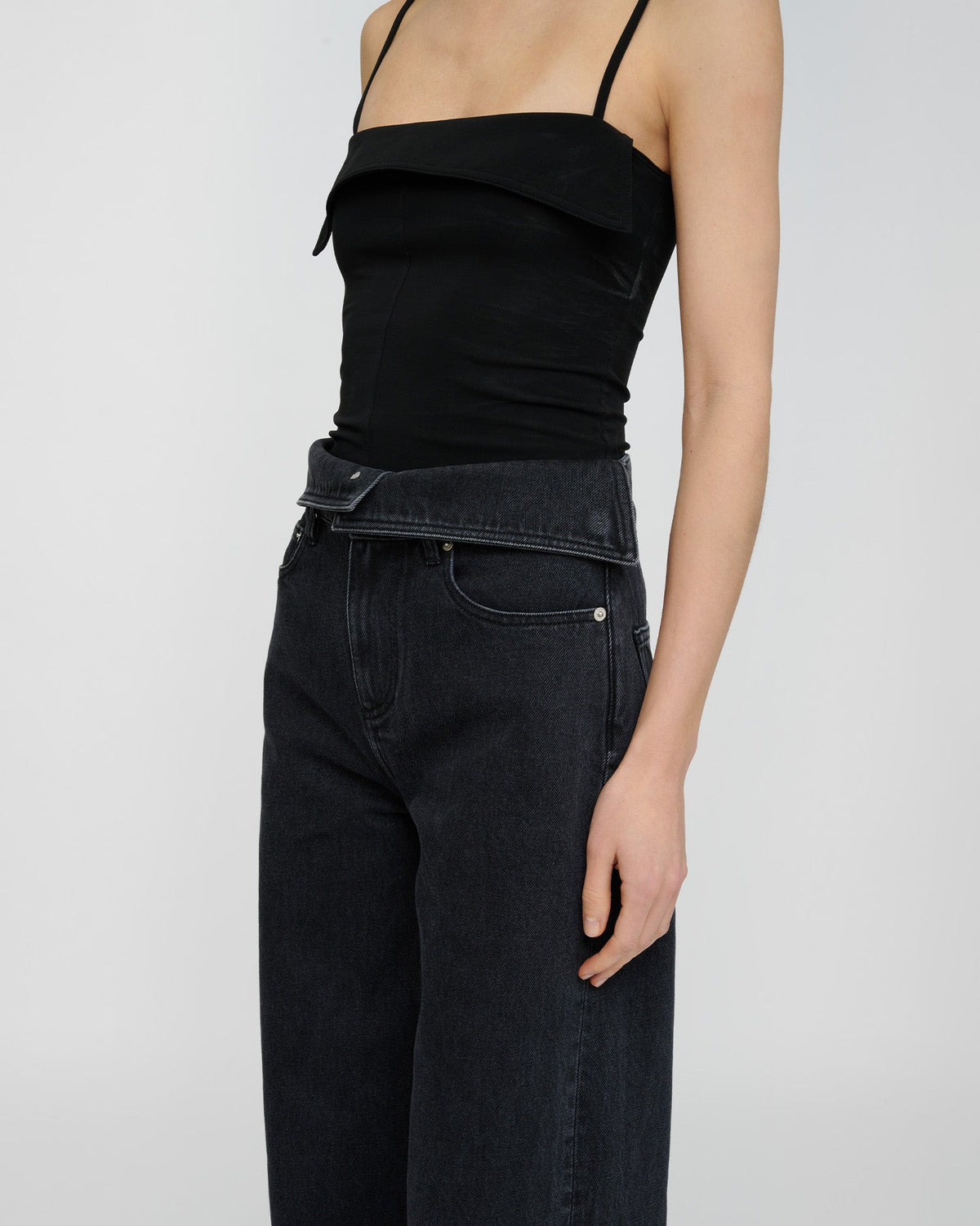 Akiva Jeans - Washed Black | Nanushka