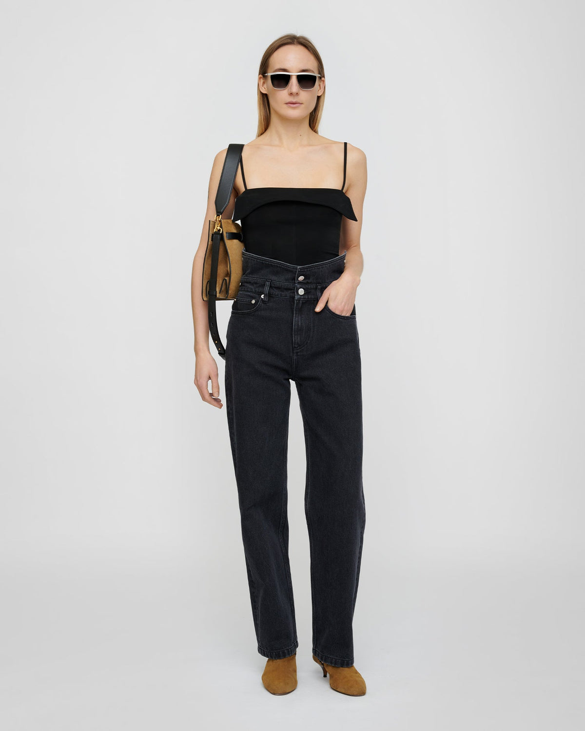 Akiva Jeans - Washed Black | Nanushka