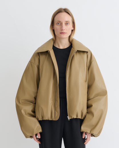 Asger Padded Okobor™ jacket - Muted Khaki | Nanushka