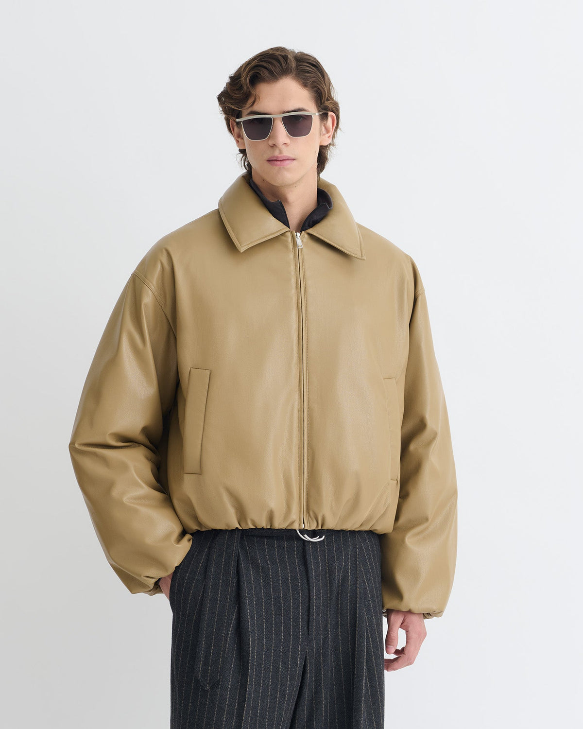 Asger Padded Okobor™ jacket - Muted Khaki | Nanushka