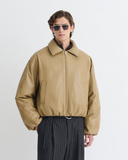 Asger Padded Okobor™ jacket - Muted Khaki | Nanushka