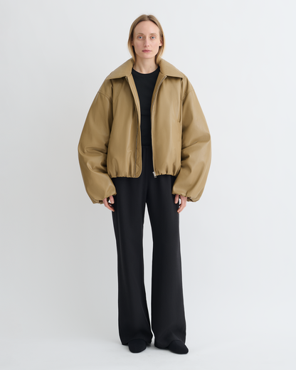 Asger Padded Okobor™ jacket - Muted Khaki | Nanushka