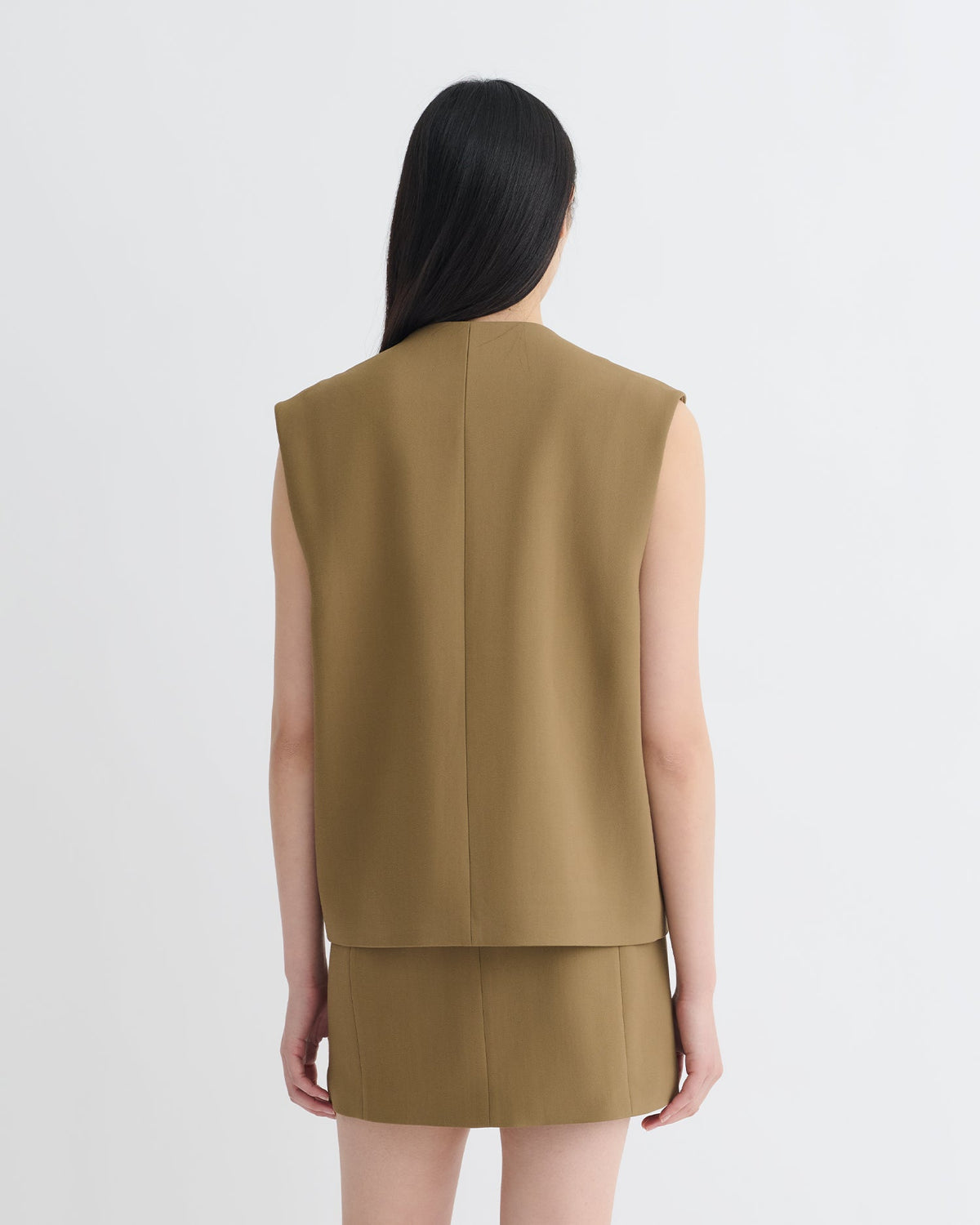 Neymat Tailored Vest - Brown | Nanushka