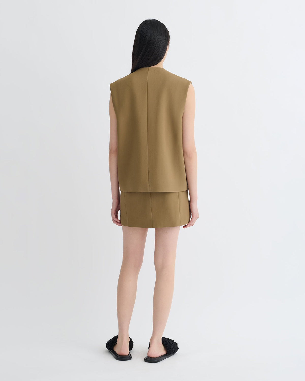 Neymat Tailored Vest - Brown | Nanushka