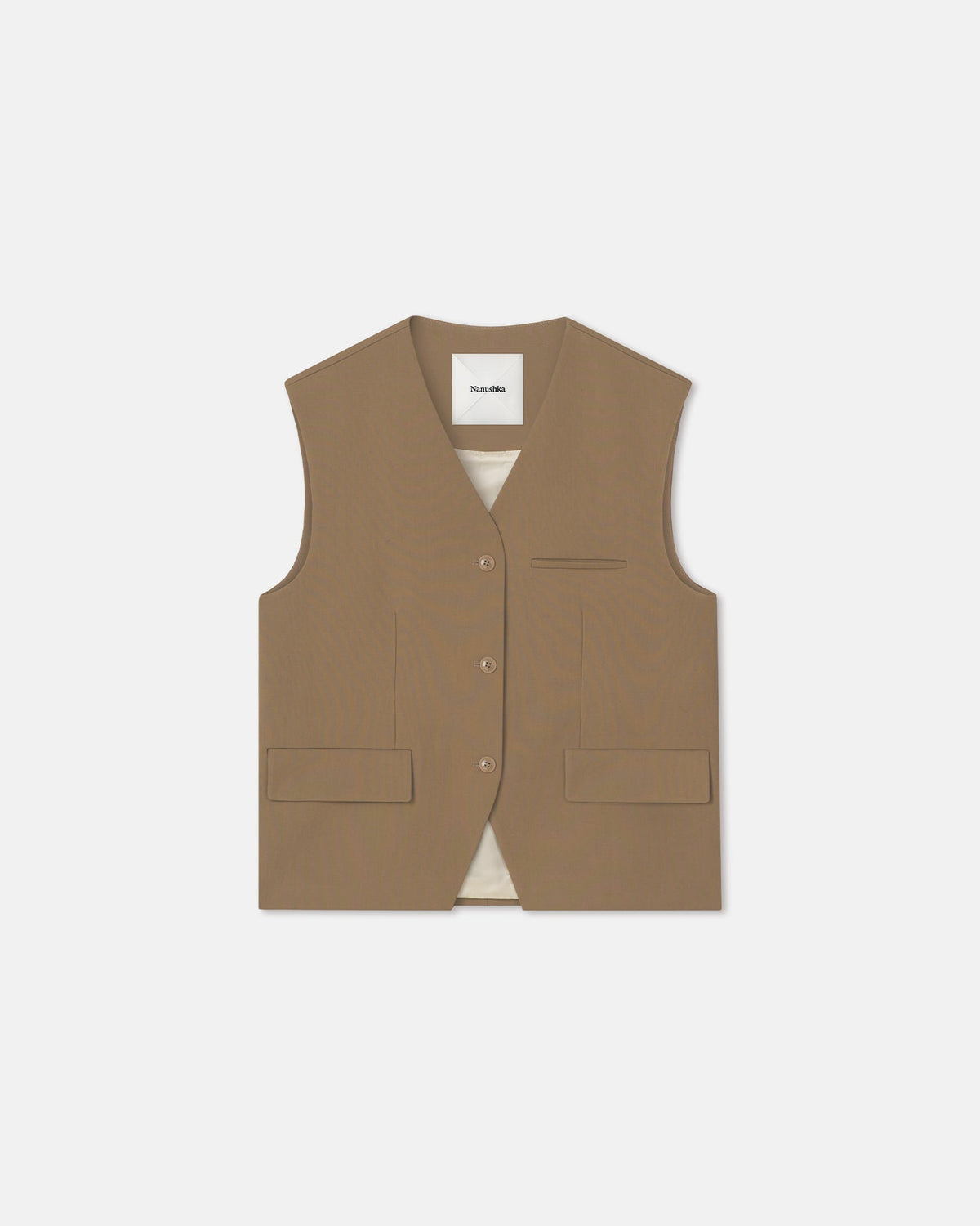 Neymat Tailored Vest - Brown | Nanushka