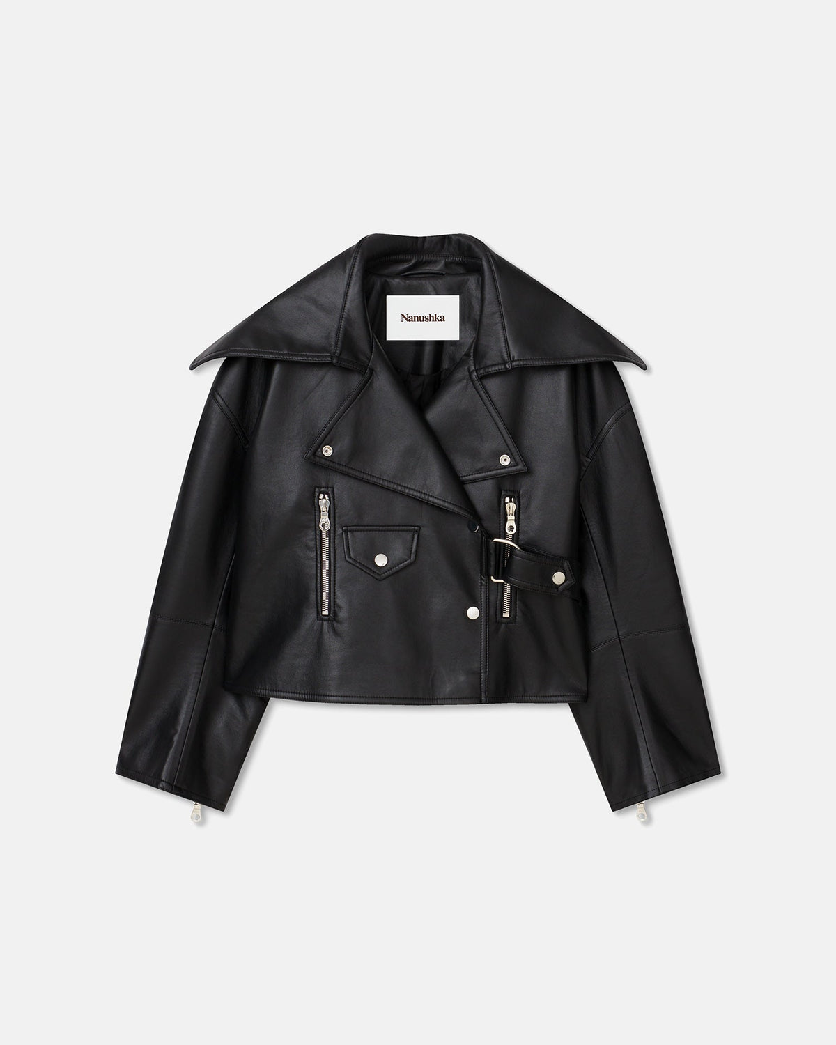 Ado Regenerated leather jacket - Black | Nanushka