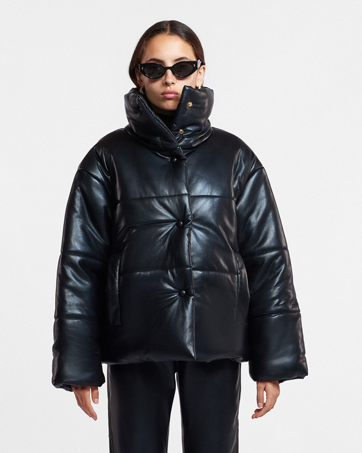 Hide Okobor™ puffer jacket - Black | Nanushka