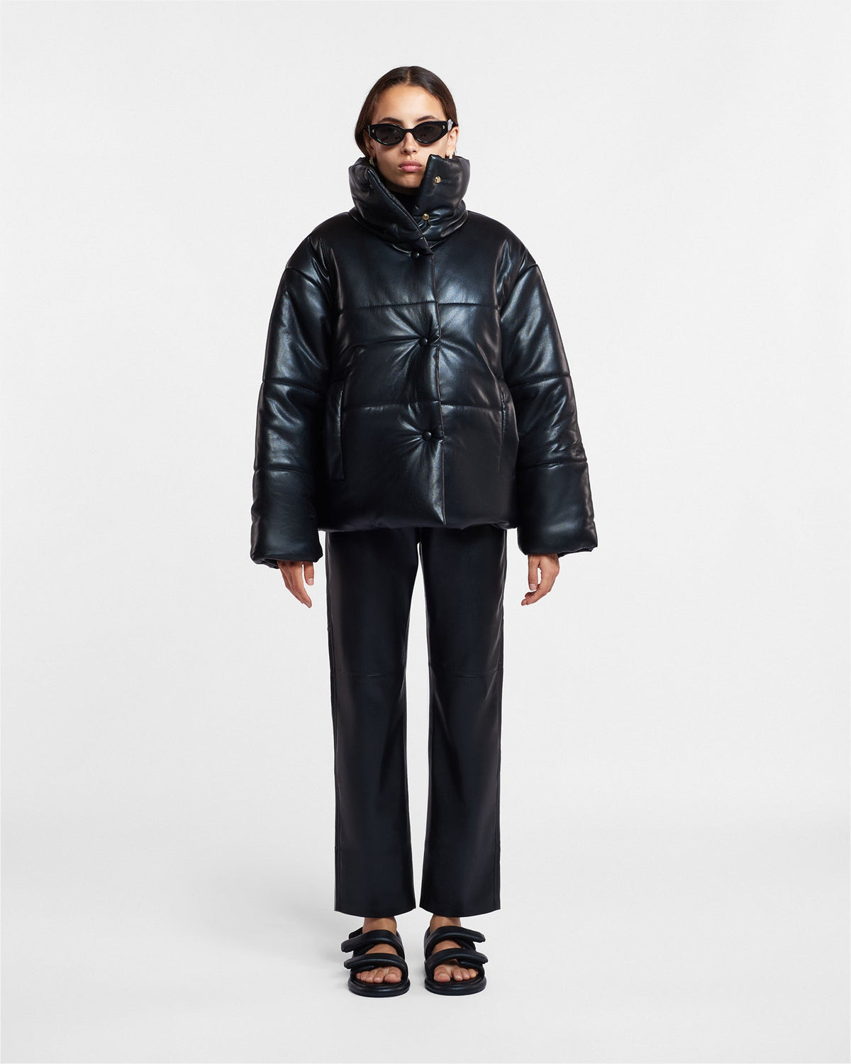 Hide Okobor™ puffer jacket - Black | Nanushka