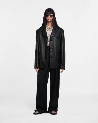 Rox Regenerated leather blazer - Black | Nanushka