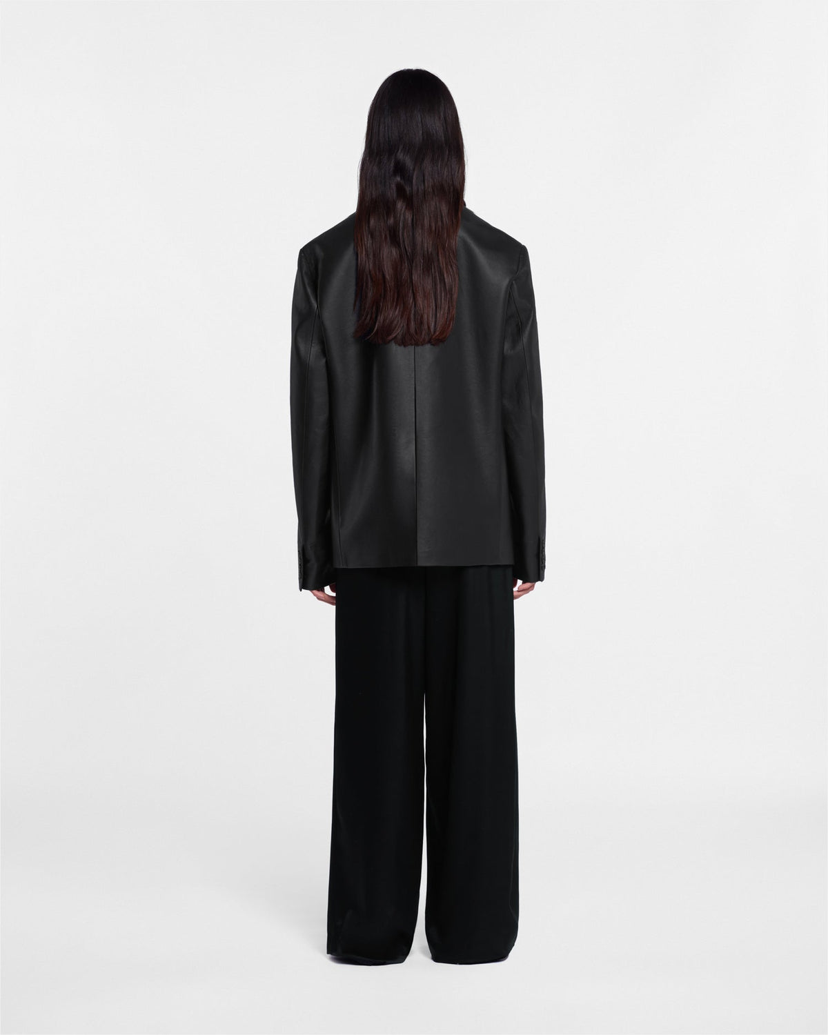 Rox Regenerated leather blazer - Black | Nanushka