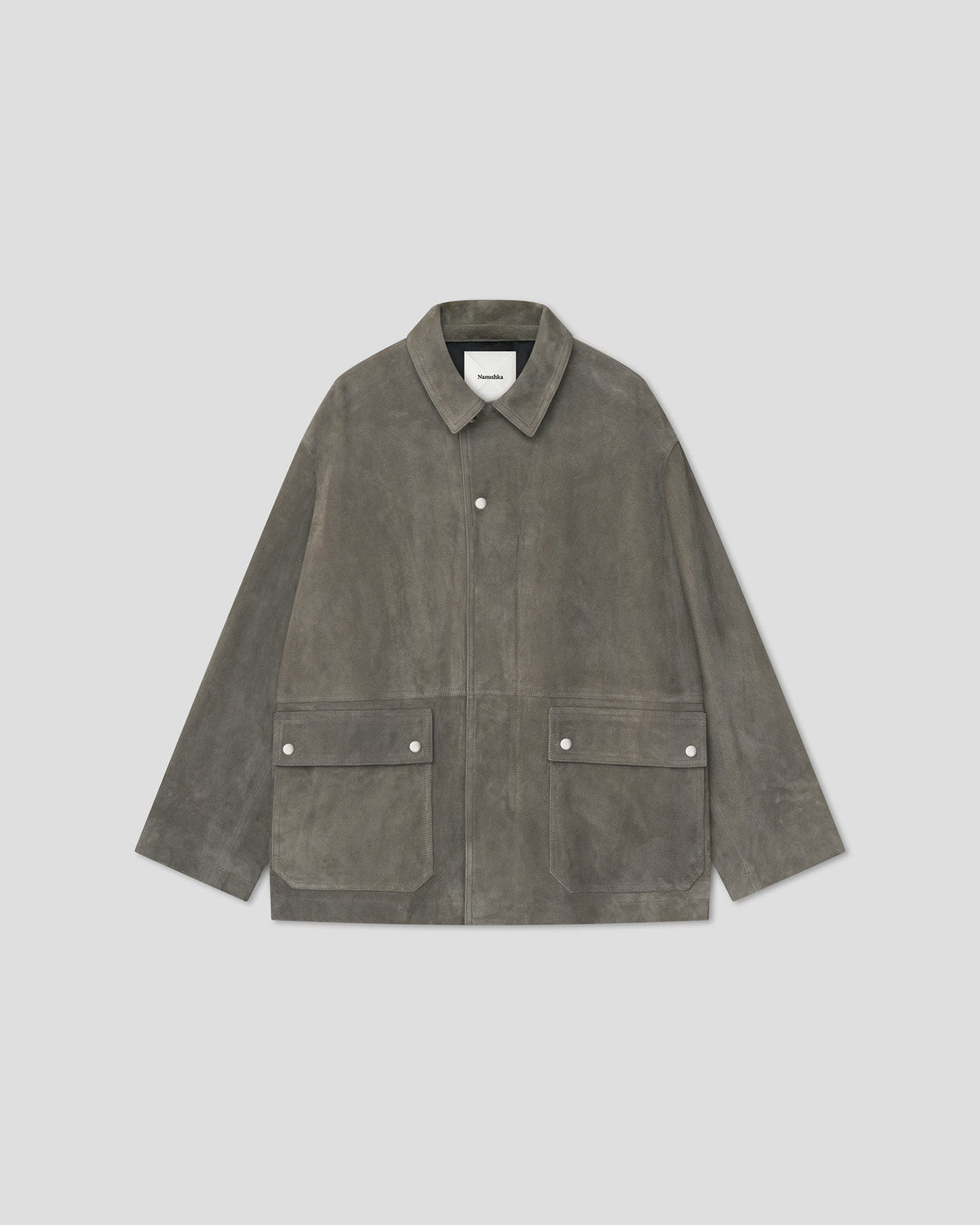 Melesio Suede Jacket - Dark Grey | Nanushka