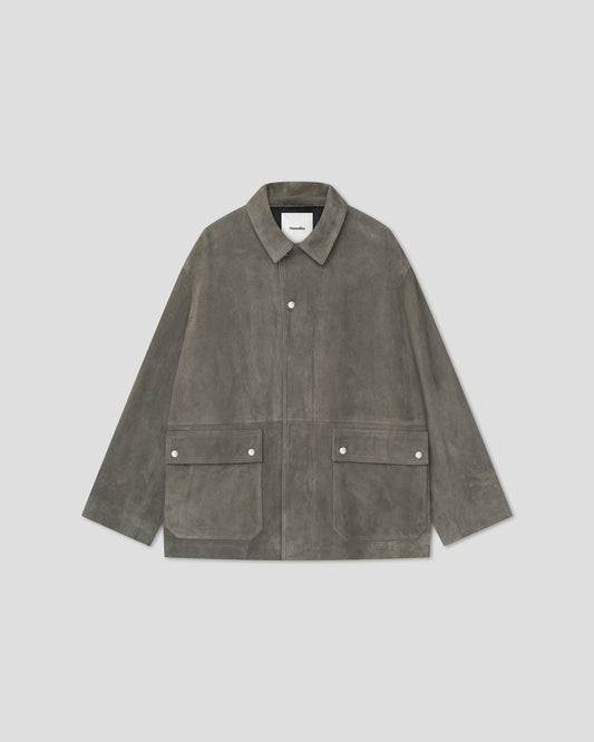 Melesio Suede Jacket - Dark Grey | Nanushka