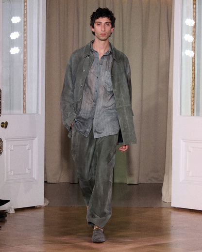 Melesio Suede Jacket - Dark Grey | Nanushka